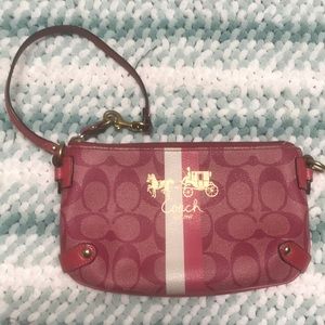 Pink Coach Wristlet